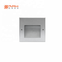Nouvelles veilleuses circulaires carrées à LED intégrées de l'hôtel IP67 plinthes lumineuses étanches lampe de niveau d'escalier éclairage de surface de route