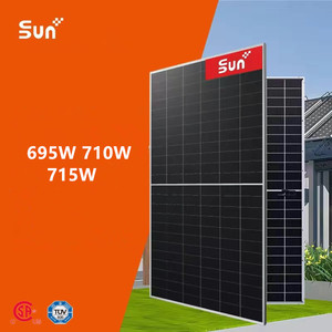 แผงโซลาร์เซลล์แบบสองหน้า Sunplus คุณภาพดีที่สุด 695W 710W 715W สำหรับใช้งานในอุตสาหกรรม จัดส่งจากแคลิฟอร์เนีย - Product Image 1
