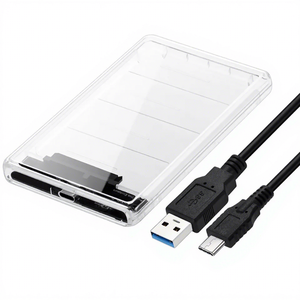 Type-C USB3.0 2.5 นิ้วฮาร์ดดิสก์เคสใส HDD/SSD ภายนอกพร้อมอะแดปเตอร์ SATA สำหรับ PC คอมพิวเตอร์แล็ปท็อป 2.5 นิ้ว HD - Product Image 4
