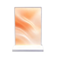 Affichage publicitaire LED ultra-mince double face rechargeable à clipser pour comptoir de bar, liste de prix, comptoir de magasin de thé au lait, boissons