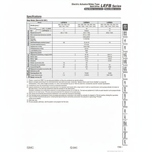 Actuador eléctrico SMC Pneumatics, producto de cilindros de LEFB25T-700-S56N3 - Product Image 1