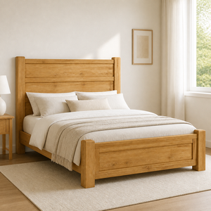 Lit de rangement rond en chêne massif, écologique, personnalisable, design moderne, durable, élégant, meubles de chambre à coucher, utilisation à domicile, appartement, villa - Product Image 3