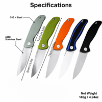 Couteau de poche pliant en acier 440C, très vendu, avec manche G10 et lame en acier 58-59 HRC pour le camping, la randonnée, l'EDC, vente en gros, OEM, ODM