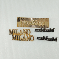 Plaque de nom en métal gravée sur mesure, petite, argentée et dorée, avec lettres alphabétiques, pour sac en cuir, accessoires de qualité