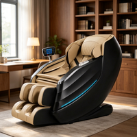 Silla de Masaje Corporal Completo Plegable Portátil Eléctrica de Lujo 3D Zero Gravity con Pantalla Táctil, Ecológica, Bluetooth, Música con Voz AI