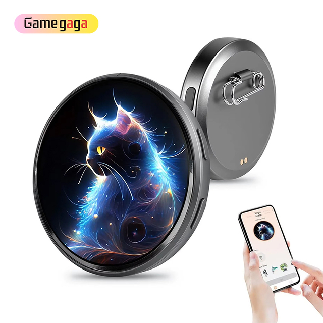 Gamegaga 2026 E87 Electronic Badge IPS HD Display Custom Photo/GIF/Video Smart Touch Screen BT 5.0 E-Badge for Gift