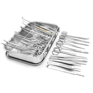 Kit complet d'instruments pour animaux et animaux de compagnie : instruments chirurgicaux pour tissus mous, outils d'anatomie et de stérilisation, ciseaux - Product Image 3