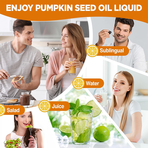 Complément alimentaire liquide <span class=keywords><strong>3</strong></span>-en-1 à l'huile de graines de citrouille, saveur citron naturel, sans sucre, végétalien, avec palmier nain et zinc, marque privée OEM - Product Image 4