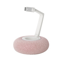 Support de téléphone portable mignon en plastique avec coussin en peluche et axe multi-segments, support mains libres pour lit et canapé