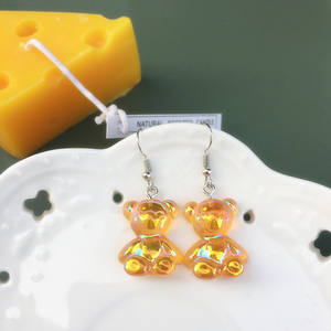 Nouveau Design créatif de haute qualité filles Mini résine gommeux ours boucles d'oreilles bijoux mignon coloré dessin animé ours Clips sur boucles d'oreilles - Product Image 5