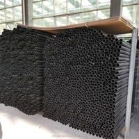 Tuyau en fibre de verre noir, tubes en fibre de verre non peints, mât de drapeau en fibre de verre