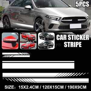 Pegatinas Universales para el Costado de la Puerta de Coches Deportivos, Franjas Largas de Vinilo para Toyota/BMW/Audi/VW/Benz - Product Image 1