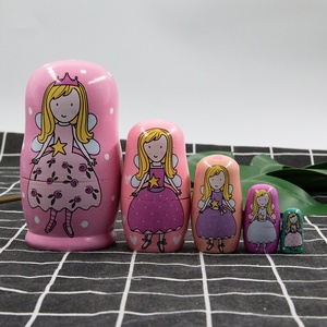 Poupée Matryoshka <span class=keywords><strong>russe</strong></span> 5 couches, jouet de haute qualité, <span class=keywords><strong>petite</strong></span> fille ange, artisanat en bois, cadeau pour enfants, ornement multi-occasions, moderne - Product Image 2