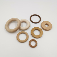 Bagues en bois d'érable de hêtre, artisanales et accessoires de bricolage, 4 pièces, tailles variées