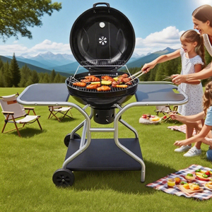 Venta caliente 22 pulgadas esmalte negro jardín barbacoa parrilla Premium herramienta de cocina al aire libre - Product Image 6