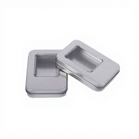 Boîte en étain écologique et recyclable 101x70x20mm avec fenêtre - En stock - Emballage pour bonbons et chocolats - Boîte cadeau personnalisée pour mariage