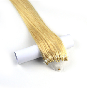 TopElles fabrik großhandel microlink haar <span class=keywords><strong>extensions</strong></span> 1g/strand 613 blonde farbe reines haar <span class=keywords><strong>microring</strong></span> verlängerung - Product Image 5