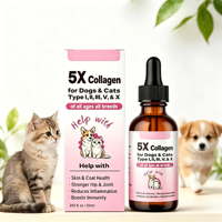 Gouttes liquides aromatisées au poulet OEM pour l'amélioration du pelage terne, gouttes de collagène et de biotine
