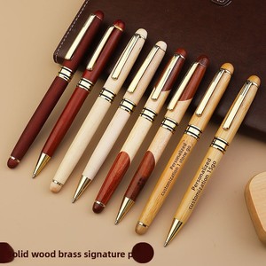 <span class=keywords><strong>Penna</strong></span> <span class=keywords><strong>Stilografica</strong></span> in Legno di Bambù 0.5mm con Cappuccio a Scatto, Regalo Perfetto per Laurea e Ufficio; Penne in Legno Personalizzabili Disponibili - Product Image 3