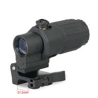 Viseur point rouge d'usine 558+3x avec loupe grossissante à dégagement rapide, viseur holographique tactique point rouge vert