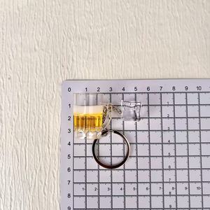 Cute Realistic Mini Beer Mug Keychain with Ice <b>Cube</b> Charm Creative Bag Pendant Key Accessory for Party Favor Gift - Product Image 6