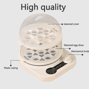 เครื่องนึ่งไข่พลาสติกอัตโนมัติไฟฟ้าแบบสองชั้นพร้อมระบบควบคุมอุณหภูมิ นึ่งไข่ได้ 1-14 ฟองเพื่อการทำอาหารที่รวดเร็วยิ่งขึ้น - Product Image 4