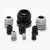 Presse-étoupe étanche blanc/noir série PG M, meilleur prix de gros direct usine Chine, raccord de câble électrique en plastique nylon PG7 PG9