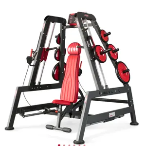 (HT) Mesin Press Bahu Sistem Ganda, Mesin Smith Beban Pelat Peralatan Kebugaran Gym untuk Penggunaan Di Rumah/Penggunaan Komersial