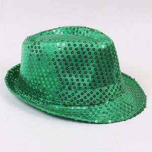 หมวกแฟชั่นฮิปฮอปแบบใหม่ หมวกปักเลื่อมสำหรับการแสดงบนเวที เต้นรำ เด็กและผู้ใหญ่ หมวกเฟโดราสุดหรูทันสมัยสำหรับเด็ก - Product Image 5