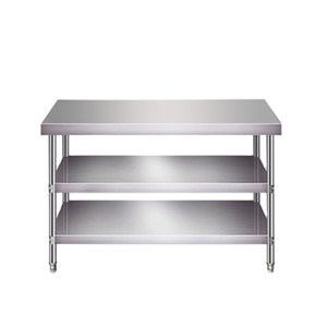 VCT VICTORY KITCHEN Three Layers Workbench (Round Leg Assembly) Polished Finish Food-Grade Powder Coating Commercial Kitchen - Product Image 2