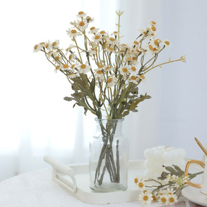 <b>Daisy</b> Artificial Flowers Yellow Orange Silk Bouquet Home Decor Long Lasting Wedding Props - Product Image 4
