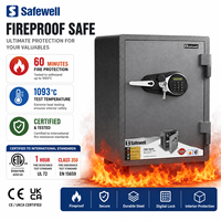 Caja Fuerte de Seguridad Resistente al Fuego Safewell FP0402E de 39L, Caja de Seguridad Digital de Acero para Documentos y Efectivo