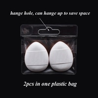 Portable Mini Doux Coussin D'air Du Visage Maquillage Poudre Puff Maquillage Éponge Mini Doigt Poudre Puff Avec Sac En Plastique