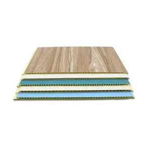 Wood Plastic WPC Wall Panel Siding 3D Retro Bedroom Wall PVC Lightweight Panel