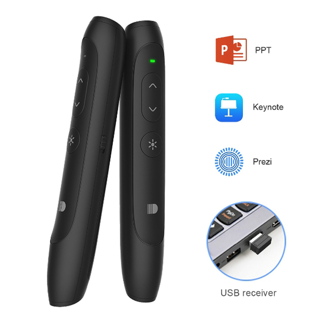 New Model AAA Battery 2.4G Laser Light Pointer Wireless Presenter