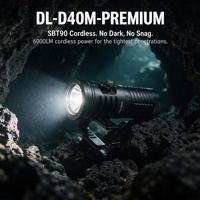 Lampe de plongée PROZHAOZHU DL-D40M 6000LM SBT90 IP68 150M sans fil rechargeable 21700 pour plongée technique en grotte et en navire