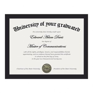 Premium Mahogany Wood Grain Certificate <b>Frame</b> 8.5x11, HD Glass Diploma Display with Durable Backing <b>for</b> Long-term Protection - Product Image 1