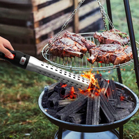 Allume-charbon électrique en acier inoxydable AUPLEX avec 1500W et 600W de puissance pour barbecue
