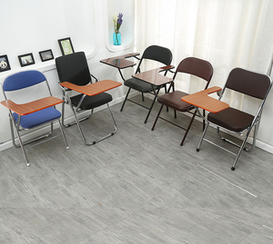 Moderna copertura ergonomica <span class=keywords><strong>in</strong></span> <span class=keywords><strong>pelle</strong></span> pieghevole sedia da ufficio per la formazione con schienale <span class=keywords><strong>in</strong></span> metallo e scritta - Product Image 4