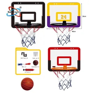Samtoy Mainan Basket Mini Anak-anak Kustom, Mainan Olahraga Dalam Ruangan Permainan Basket Hoop untuk Anak-anak