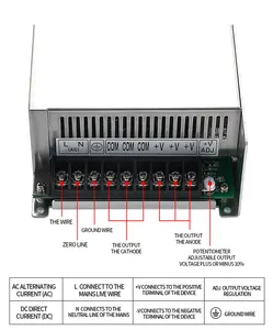 MIWI S-1000-24, harga kompetitif 220VAC sampai 24VDC kontrol industri SMPS ac dc catu daya 1000w 24v PSU