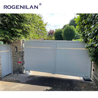 Nouveau Portail Électrique de Jardin Sûr Facile à Entretenir Facile à Installer en Aluminium Contrôlable et Télécommandé