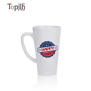 Topjlh Bán Buôn 17Oz Gốm Trắng Trống Cốc Cho Thăng Hoa Hot Bán Hàng Cà Phê <span class=keywords><strong>Latte</strong></span> Cone Cho Quà Tặng Doanh Nghiệp Bia Tea Cup - Product Image 3