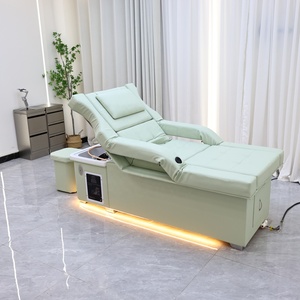 Adjustable Shampoo Chair <b>Electric</b> Salon Bed with Foot Bath Pedicure Basin Multifunction Spa Treatment Furniture - Product Image 4