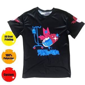 Kaus mesin cetak T olahraga poliester 100% <span class=keywords><strong>Logo</strong></span> kustom gudang AS t-shirt sublimasi poliester 100 kemeja pengiriman cepat - Product Image 3