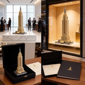 Set de Bloques de Construcción del <span class=keywords><strong>Empire</strong></span> <span class=keywords><strong>State</strong></span> <span class=keywords><strong>Building</strong></span>, Modelo de Monumento de Nueva York, Juguete de Construcción DIY, Fabricante de Bloques de Construcción Personalizados - Product Image 2