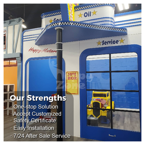 Casa de Juegos de Madera Personalizada para Niños, Gasolinera de Juguete, Centro de Entretenimiento para Niños Pequeños, Parque de Diversiones Infantil - Product Image 2