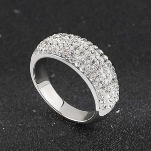 Anillo de Acero Inoxidable con Cristal para Mujer, Anillo de Compromiso y Boda con Circonita Cúbica, Anillo de Eternidad para Dama - Product Image 2