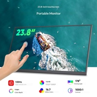 Monitor Portátil LED LCD Táctil de 23.8 Pulgadas, FHD, 120Hz, 5ms de Respuesta, para Juegos Móviles, Transmisión en Vivo, Pantalla Extendida IPS Tipo-C