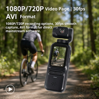 Caméra d'action portable 720P grand angle avec rotation à 180°, lampe torche LED intégrée, prise en charge jusqu'à 128 Go